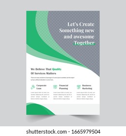 Corporate Business Flyer poster pamphlet brochure cover design layout background,vector template in A4 size - Vector