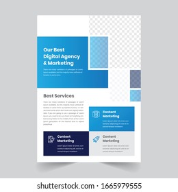 Corporate Business Flyer poster pamphlet brochure cover design layout background,vector template in A4 size - Vector