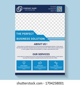 Corporate Business Flyer poster pamphlet brochure cover design layout background, vector template in A4 size - Vector