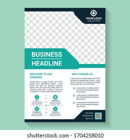 Corporate Business Flyer poster pamphlet brochure cover design layout background, vector template in A4 size - Vector