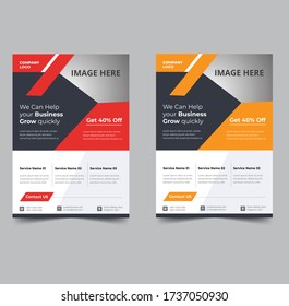 Corporate Business Flyer poster pamphlet brochure cover design layout background, two colors scheme