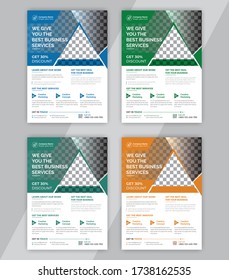 Corporate Business Flyer poster pamphlet modern cover, brochure, layout for annual report vector template in A4 size - Vector, brochure cover design 