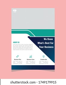 Corporate Business Flyer poster pamphlet brochure cover design layout background, two colors scheme, vector illustration template in A4 size
