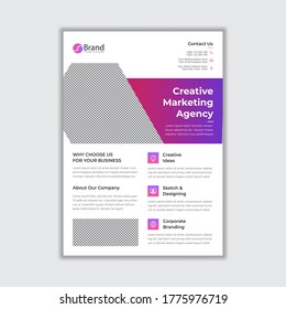 Corporate Business Flyer poster pamphlet brochure cover design layout background,template in A4 size – illustration