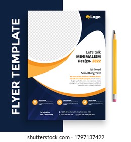 Corporate Business Flyer poster pamphlet brochure cover design layout background, vector template in A4 size - Vector
