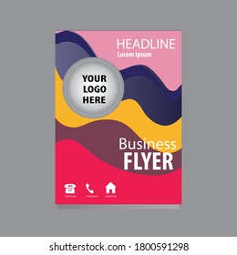 Corporate business flyer poster pamphlet brochure cover template design with blue color. For marketing, business proposal, promotion, advertise, publication, cover page