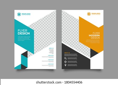 Corporate Business Flyer poster pamphlet brochure cover design layout background, vector template in A4 size - Vector