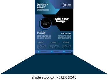 Corporate Business Flyer poster pamphlet brochure cover design layout background, two colors scheme, vector template in A4 size - Vector, oyiskoroneabbas.