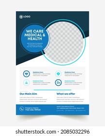 Corporate Business Flyer poster pamphlet brochure cover design layout background, two colors scheme, vector template in A4 size