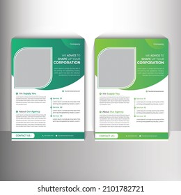 Corporate Business Flyer poster pamphlet brochure cover design layout background, two colors scheme, vector template Business abstract vector template. Brochure design, cover modern layout,