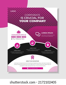 
Corporate Business Flyer poster pamphlet brochure cover design layout vector template in A4 size