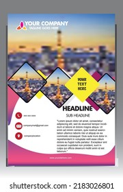 Corporate Business Flyer poster pamphlet brochure cover design layout background, vector template in A4 size - Vector