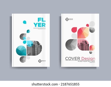 Corporate Business Flyer poster pamphlet brochure cover design layout background, two colors scheme, vector template in A4 size - Vector