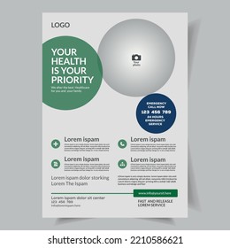 Corporate Business Flyer poster pamphlet brochure cover design layout background, two colors scheme, vector template in A4 size - Vector.