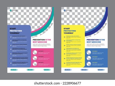 Corporate Business Flyer poster pamphlet brochure cover design layout background, two colors scheme, vector template in A4 size - Vector