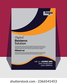 Corporate Business Flyer poster pamphlet brochure cover design layout background, two colors scheme, vector template in A4 size - Vector