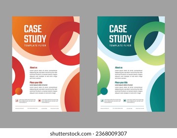 Corporate Business Flyer poster pamphlet brochure cover design, gradient circle shape