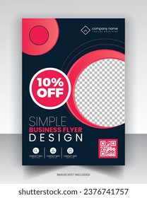 Corporate Business Flyer poster pamphlet brochure cover design layout background, two colors scheme, vector template in A4 size - Vector