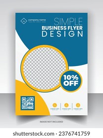 Corporate Business Flyer poster pamphlet brochure cover design layout background, two colors scheme, vector template in A4 size - Vector