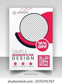 Corporate Business Flyer poster pamphlet brochure cover design layout background, two colors scheme, vector template in A4 size - Vector