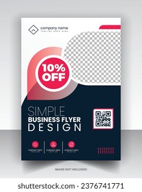 Corporate Business Flyer poster pamphlet brochure cover design layout background, two colors scheme, vector template in A4 size - Vector