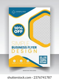 Corporate Business Flyer poster pamphlet brochure cover design layout background, two colors scheme, vector template in A4 size - Vector