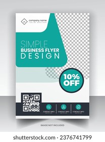 Corporate Business Flyer poster pamphlet brochure cover design layout background, two colors scheme, vector template in A4 size - Vector