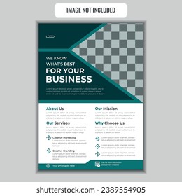 Corporate Business Flyer poster pamphlet brochure cover design layout background, two colors scheme, vector template in A4 size - Vector