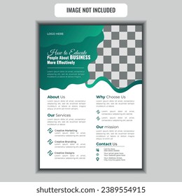 Corporate Business Flyer poster pamphlet brochure cover design layout background, two colors scheme, vector template in A4 size - Vector