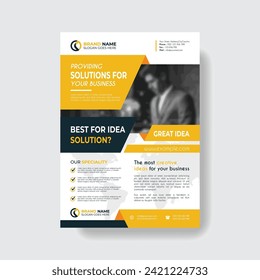Corporate Business Flyer poster pamphlet brochure cover design layout background, two colors scheme, vector template in A4 size  vector
