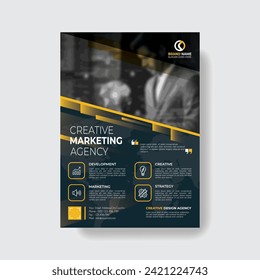 Corporate Business Flyer poster pamphlet brochure cover design layout background, two colors scheme, vector template in A4 size  vector
