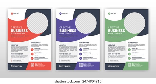 Corporate Business Flyer poster pamphlet brochure cover design layout vector template