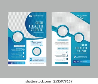 Corporate Business Flyer poster pamphlet brochure cover design. Medical health care flyer social media, flyer, poster, health, template