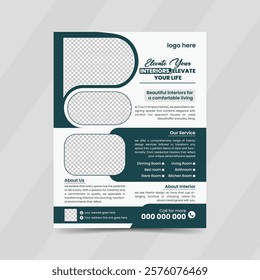 Corporate Business Flyer poster pamphlet brochure cover design layout background, two colors scheme, vector template in A4 size.
