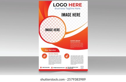 Corporate Business Flyer poster pamphlet brochure cover design layout background, two colors scheme, Medical flyer and vector template in A4 size - Vector
