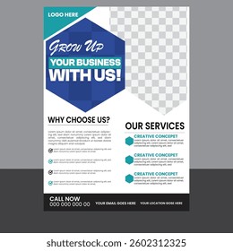 Corporate Business Flyer poster pamphlet brochure cover design layout vector template Easy to use and edit.