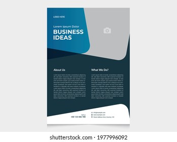 Corporate Business Flyer Poster Template A4 Size, Modern, Minimal and Abstract Design