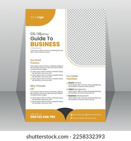 
Corporate Business Flyer poster template design layout background, two colors scheme, vector template in A4 size - Vector.Creative modern and professional corporate business flyer design template.