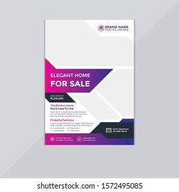 Corporate Business Flyer poster. Vector template in A4 size. Real estate flyer, Corporate, Business , Sale Flyer, Discount. Sale Cover, Apartment. Rent. Building
