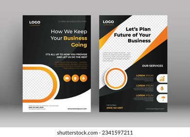 Corporate Business Flyer print Template. poster, brochure, magazine, annual report, book, booklet cover banner template. Modern business flyer design. vector