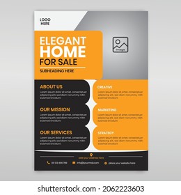 Corporate business flyer, real estate design template, construction brochure,cover design