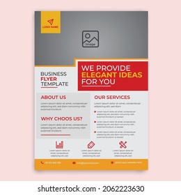 Corporate business flyer, real estate design template, construction brochure,cover design