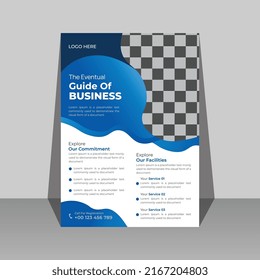 Corporate Business Flyer Template in A4. Can be adapt to Brochure, Annual Report, Magazine,Poster, Business Presentation, Portfolio, Flyer, Banner, Website.Trendy minimalist flat organic design.