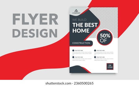Corporate Business Flyer Template, A4 Size Real Estate Flyer Design, Business Flyer Design, Unique Real Estate Flyer Design. svg