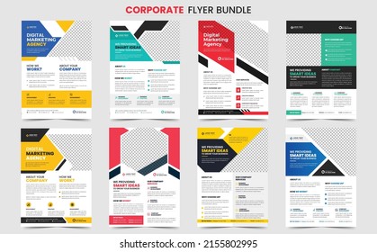 Corporate Business Flyer Template Bundle, Conference Flyer And Business Proposal, Annual Corporate Business Workshop, Corporate Flyer Bundle, Digital Marketing Agency Flyer, Business Brochure