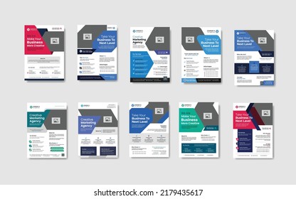 Corporate business flyer template bundle. Corporate Business Flyer poster. vector template in A4 size.
Corporate business flyer poster.
