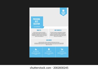 Corporate Business Flyer Template. Clean and Elegant Design layout