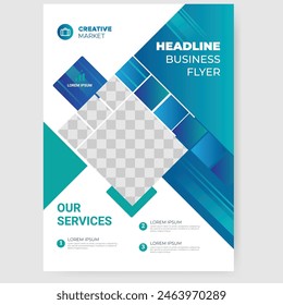 corporate business flyer template with color variation 