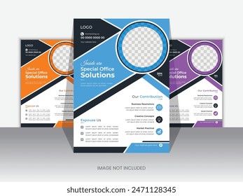 corporate business flyer template constitutes a creative document. Flyer Template  A  standard business flyer template 