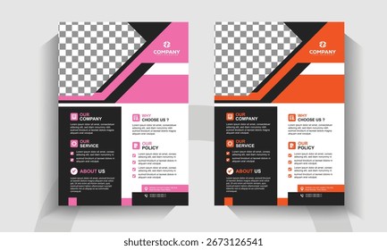 Plantilla de volante de negocios Corporativa. Diseño de folletos de empresa creativa. Diseño moderno de póster de marketing.